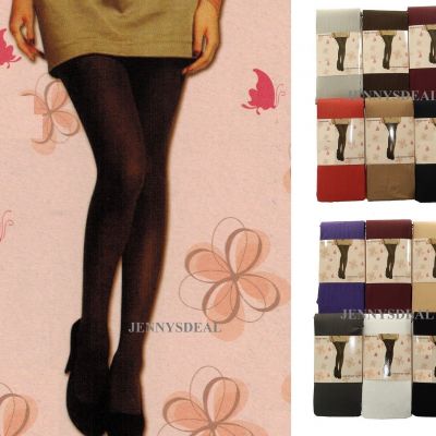 NEW! WOMEN LADY OPAQUE TIGHTS FOOTED PANTYHOSE UNDERWEAR REG N QUEEN SIZE (70D)